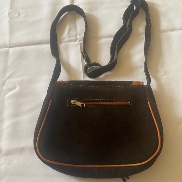 NEW Crossbody Bag Handmade craft Leather & Embroidered Artisan Made in Ecuador - Picture 4 of 6